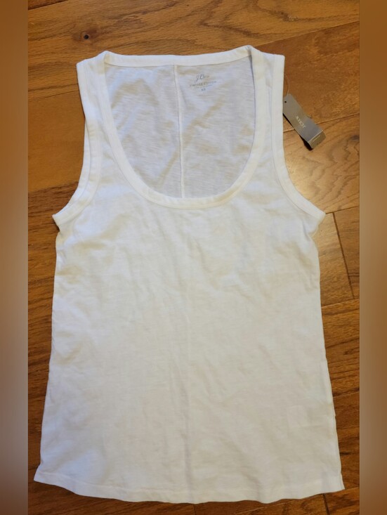 J. Crew Tops - J. Crew White Scoop Neck Tank Top XS NWT